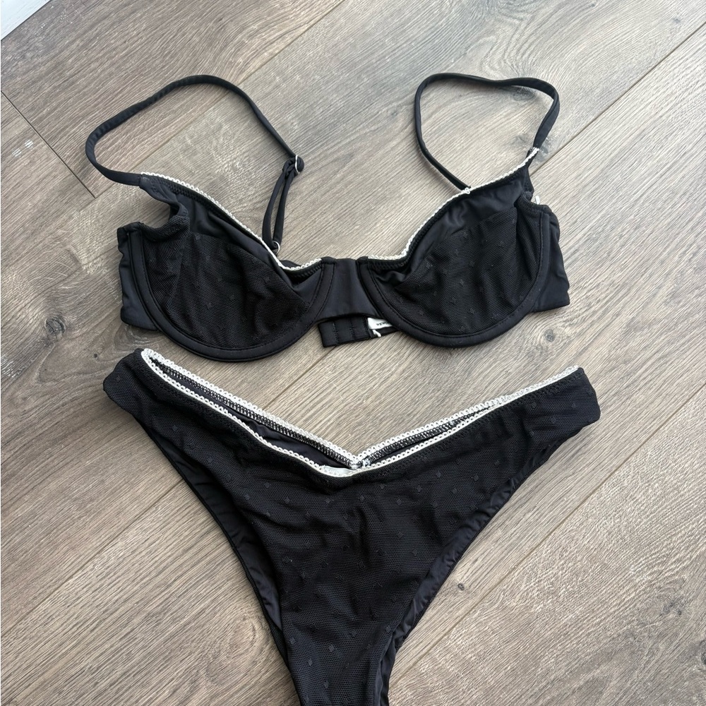 WeWoreWhat Black and White Bikini Set
